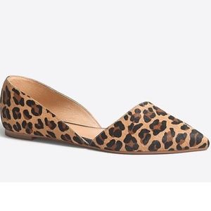 JCrew Zoe calf hair d"Orsay flats